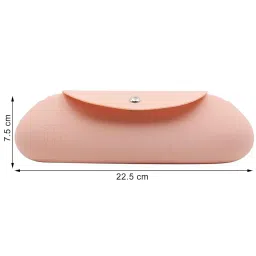 INOVERA (LABEL) Silicone Large Makeup Brush Holder - Cosmetic Face Brushes Pouch - Magnetic Anti-Fall Out, Sleek and Soft Makeup Tools Organizer for Travel (Rose Gold) image 1