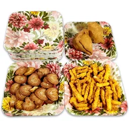 inpro Melamine 6 Inch Square Small Quarter Plates-Snacks Plates-Small Plate Set of 12 Quarter Plate-picture-47