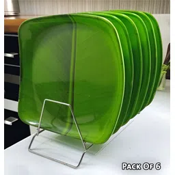 inpro Melamine Square Plate Set for Dining -Set of 6 Dinner Plates Perfect for Kitchen Dinner Plate-picture-30