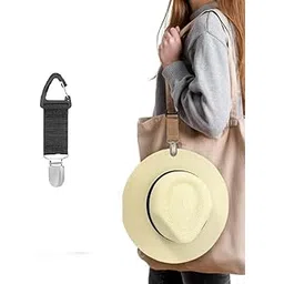 inralimot Canvas Hat Clip For Travel Hat Holder For Travel On Bag Clip-On Holder For Sun And Wide Brim Hats Hands Free Bag Accessory,Multicolor-picture-29