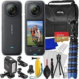 Insta360 X4 Advanced Action Bundle + 32GB Extreme microSDHC, 40M Underwater LED Light, Mini ''Gripster'' Tripod, Gadget Bag & Much More (21pc Bundle)-picture-23