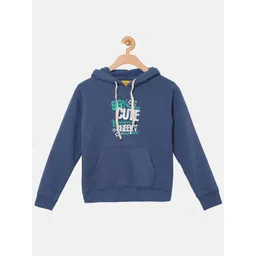 Instafab Boys Blue Printed Hooded Sweatshirt-picture-17