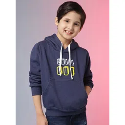 Instafab Boys Blue Printed Hooded Sweatshirt-picture-28