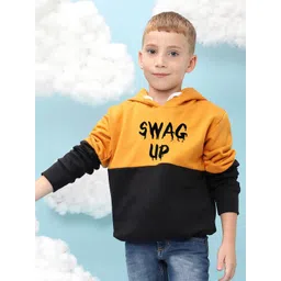 Instafab Boys Colorblocked Hooded Cotton Pullover Sweatshirt-picture-14