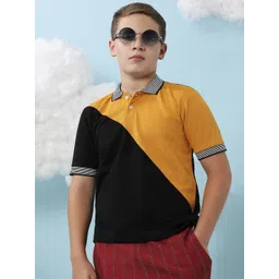 Instafab Boys Colourblocked Polo Collar Cotton T-shirt-picture-27