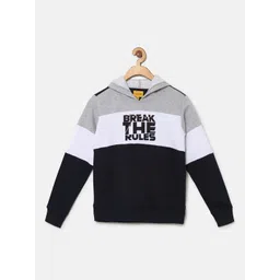 Instafab Boys Grey Printed Hooded Sweatshirt-picture-16