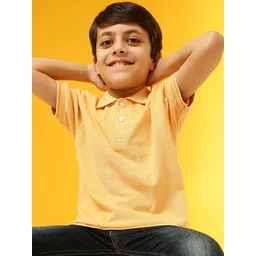 Instafab Boys Solid Polo Collar Cotton T-shirt-picture-38