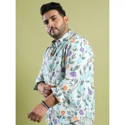 Instafab Plus Classic Floral Printed Casual Shirt-picture-15