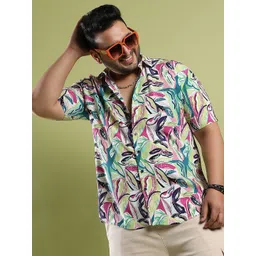 Instafab Plus Classic Floral Printed Casual Shirt-picture-20