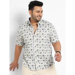 Instafab Plus Classic Floral Printed Casual Shirt-picture-18