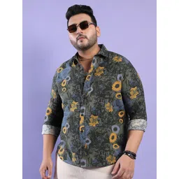 Instafab Plus Classic Floral Printed Cotton Casual Shirt-picture-35