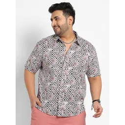 Instafab Plus Classic Floral Printed Cotton Casual Shirt-picture-32