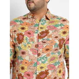 Instafab Plus Classic Floral Printed Spread Collar Casual Shirt image 5