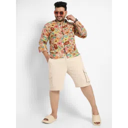 Instafab Plus Classic Floral Printed Spread Collar Casual Shirt image 4