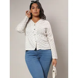 Instafab Plus Geometric Printed Shirt Style Top-picture-23