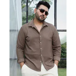 Instafab Plus Men Comfort Opaque Checked Casual Shirt-picture-39