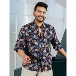 Instafab Plus Men Comfort Opaque Printed Casual Shirt-picture-26