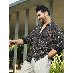 Instafab Plus Men Comfort Opaque Printed Casual Shirt-picture-32