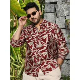 Instafab Plus Men Comfort Opaque Printed Casual Shirt-picture-28