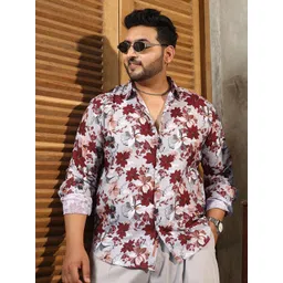 Instafab Plus Men Comfort Opaque Printed Casual Shirt-picture-21