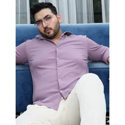 Instafab Plus Men Comfort Opaque Striped Casual Shirt-picture-30