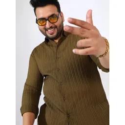 Instafab Plus Men Comfort Opaque Striped Casual Shirt-picture-23