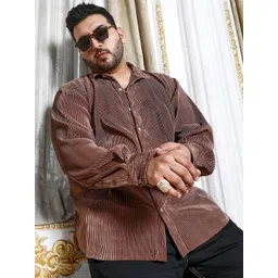 Instafab Plus Men Comfort Opaque Striped Casual Shirt-picture-18