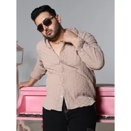 Instafab Plus Men Comfort Opaque Striped Casual Shirt-picture-19