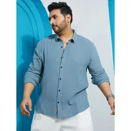 Instafab Plus Men Comfort Opaque Striped Casual Shirt-picture-38