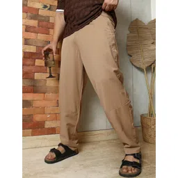 Instafab Plus Men Comfort Relaxed Fit Mid-Rise Flat-Front Regular Trousers-picture-25