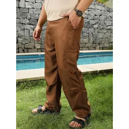 Instafab Plus Men Comfort Relaxed Fit Mid-Rise Parachute Trouser-picture-16