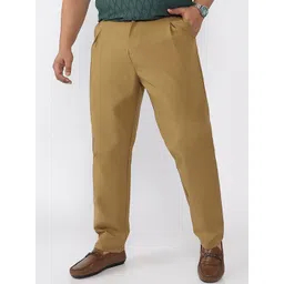 Instafab Plus Men Comfort Relaxed Fit Mid-Rise Trousers-picture-14
