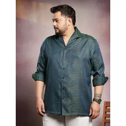 Instafab Plus Men Graphic Printed Button-Down Collar Cotton Casual Shirt-picture-36