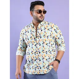 Instafab Plus Men Plus Size Classic Abstract Printed Casual Cotton Shirt-picture-25