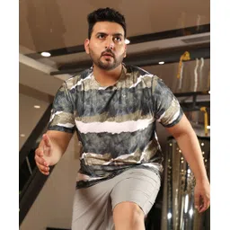 instafab plus Men Printed Crew Neck Polyester Multicolor T-Shirt-picture-14