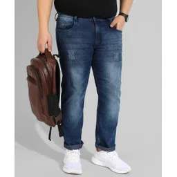instafab plus Men Regular Mid Rise Blue Jeans-picture-13