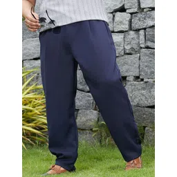 Instafab Plus Men Relaxed Fit Comfort Trousers-picture-24