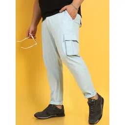 Instafab Plus Men Relaxed Fit Easy Wash Cotton Cargos Trousers-picture-23