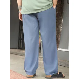 Instafab Plus Men Relaxed Fit Mid-Rise Trousers image 4