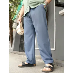 Instafab Plus Men Relaxed Fit Mid-Rise Trousers image 2