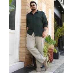 Instafab Plus Men Striped Comfort Casual Shirt image 5