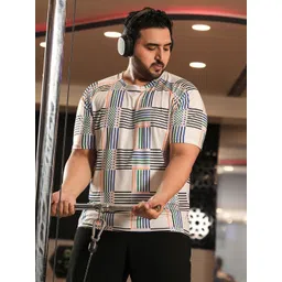 Instafab Plus Men Striped Pockets T-shirt-picture-39