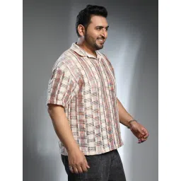 Instafab Plus Off-White Prism Oversized Plus Size Polo T-Shirt-picture-15