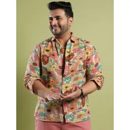 Instafab Plus Plus Size Floral Printed Classic Cotton Casual Shirt-picture-29