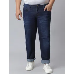 Instafab Plus Plus Size Men Jean Relaxed Fit Light Fade Stretchable Cotton Jeans-picture-17
