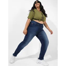 Instafab Plus Plus Size Women Jean Skinny Fit Light Fade Stretchable Jeans image 2