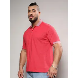 Instafab Plus Polo Collar Cotton T-shirt image 3