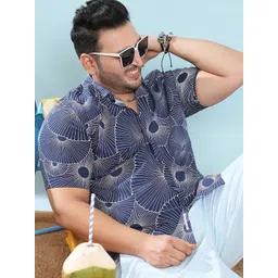 Instafab Plus Size Classic Opaque Printed Casual Shirt-picture-16