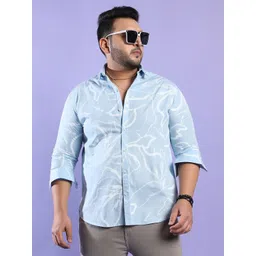 Instafab Plus Size Classic Regular Fit Abstract Printed Casual Shirt-picture-11