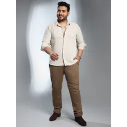 Instafab Plus Size Men Comfort Vertical Striped Pure Cotton Cotton Casual Shirt-picture-42